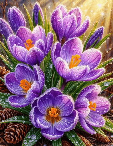 Анимированная открытка Цветы