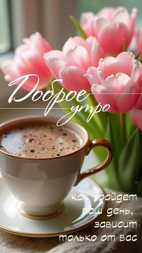 Открытка Как пройдет ваш день, зависит только от вас. Доброе утро.