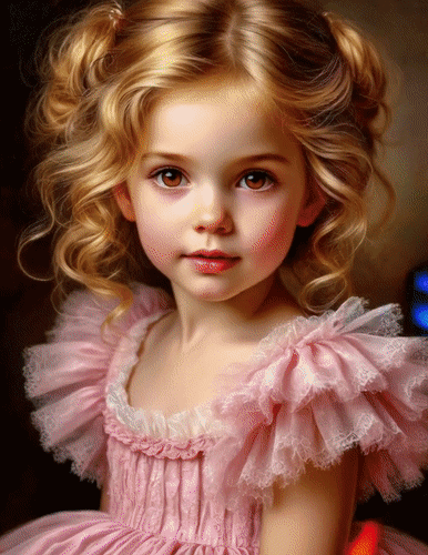 Анимированная открытка Красивый ребенок