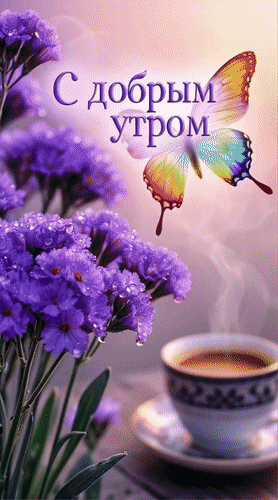 Анимированная открытка Доброе утро