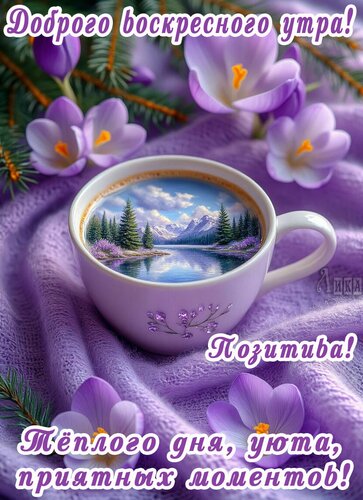 Открытка Утро Воскресенья