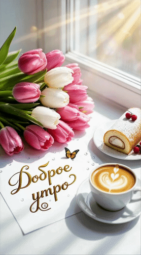 Анимированная открытка Доброе утро