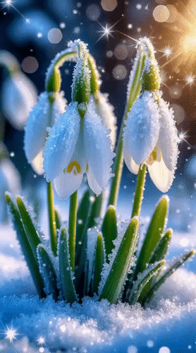 Открытка Подснежники