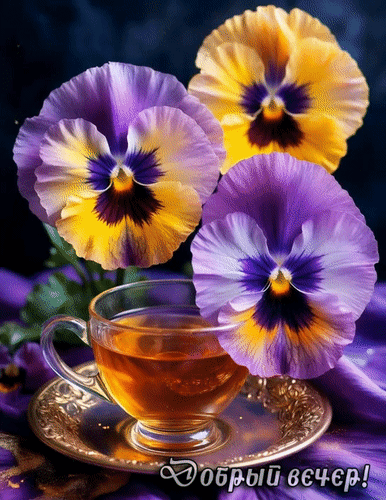 Анимированная открытка Добрый вечер