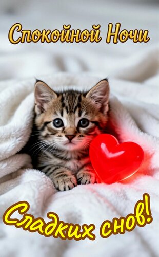 Открытка Спокойной ночи, сладких снов