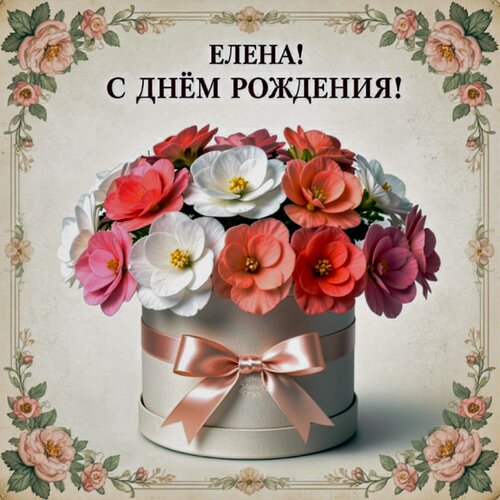 Открытка Елена! С днём рождения!