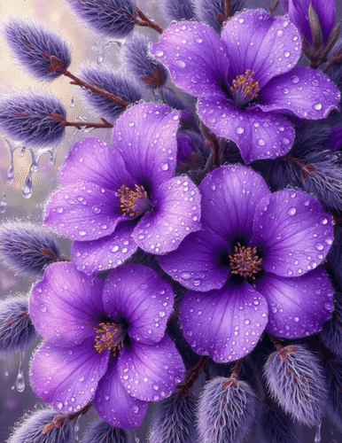 Открытка Фиалки