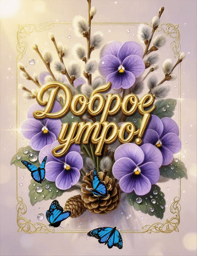 Анимированная открытка Доброе утро