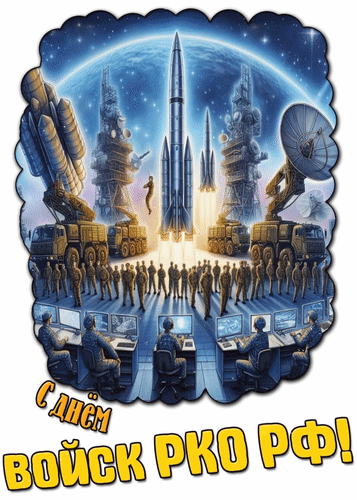 Анимированная открытка С днём войск РКО РФ!