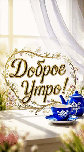 Анимированная открытка Доброе утро