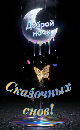 Открытка Доброй ночи, сказочных снов