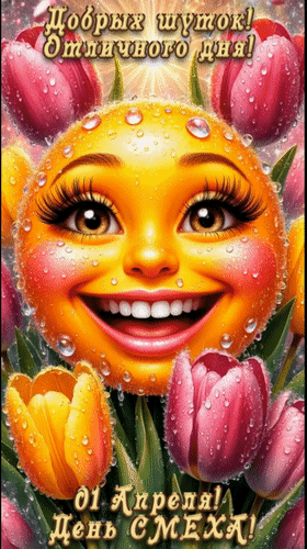 Анимированная открытка 01 апреля. День смеха
