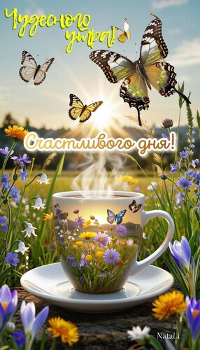 Открытка чудесного утра