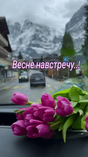 Анимированная открытка Весне навстречу!..