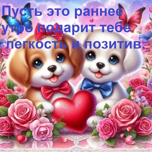 Открытка Пусть это раннее утро подарит тебе легкость и позитив.
