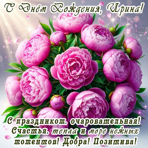 Открытка С днём рождения, Ирина!
