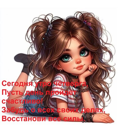 Открытка Сегодня утро четверга, Пусть день пройдет счастливо! Забудь о всех своих делах, Восстанови все силы.