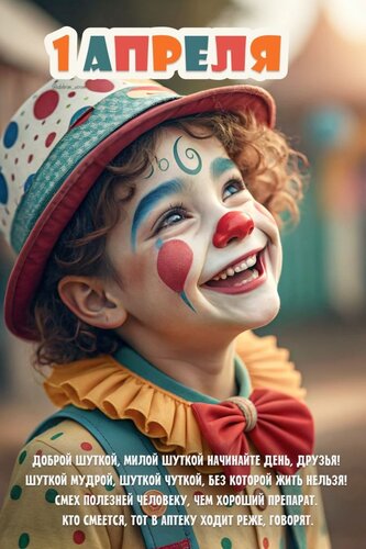 Открытка 1 Апреля