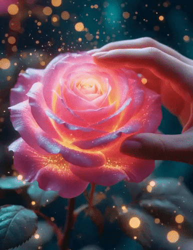 Анимированная открытка Роза