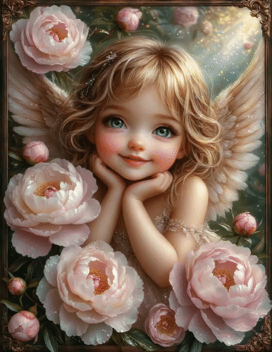 Анимированная открытка Ангелочек