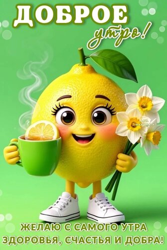 Открытка Доброе утра! Желаю с самого утра здоровья, счастья и добра!