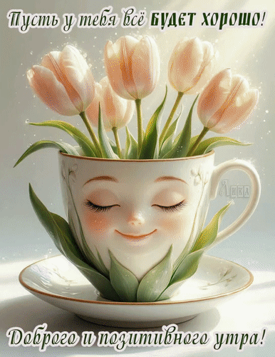 Анимированная открытка Доброе утро
