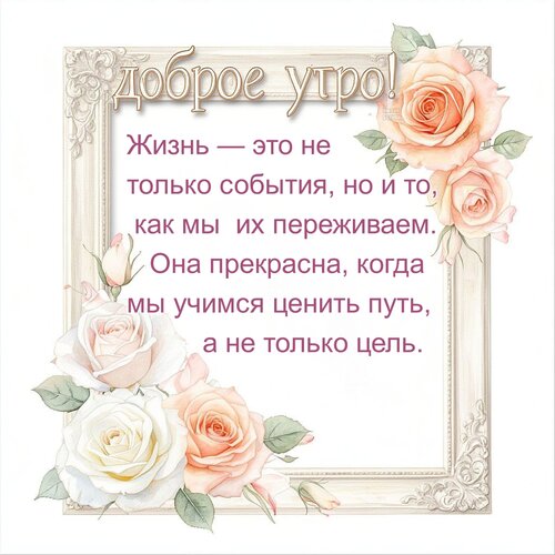 Открытка Доброе утро! Жизнь — это не только события, но и то, как мы их переживаем