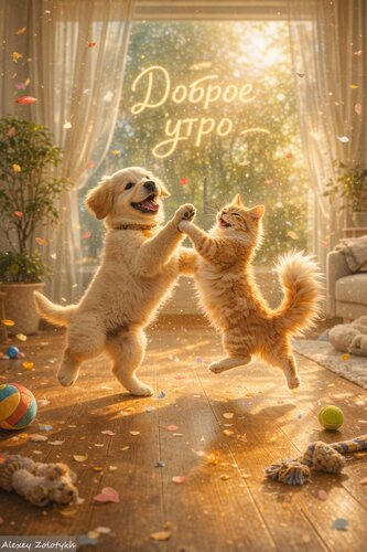 Открытка Доброе утро! Пусть день будет ярким и продуктивным!