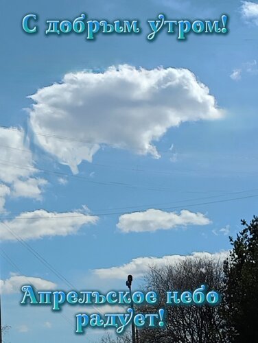Открытка Апрельское небо радует!