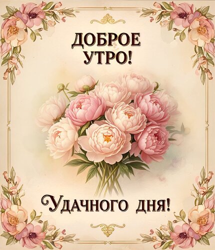 Открытка Доброе утро! Удачного дня!