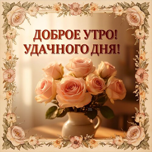 Открытка Доброе утро! Удачного дня!