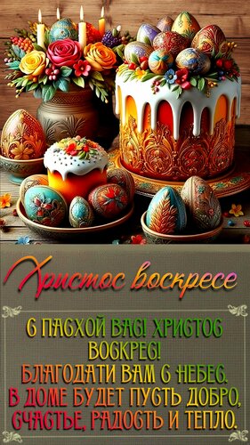 Открытка Христос воскресе