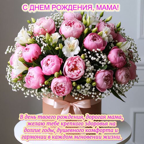 Открытка С днем рождения, мама!