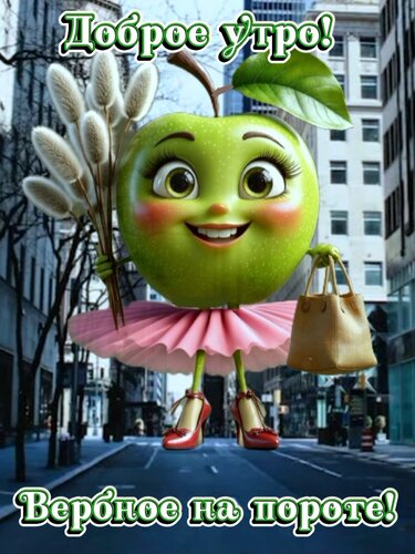 Открытка Доброе утро! Вербное на пороге!