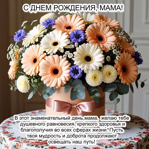 Открытка С днем рождения, мама!