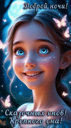 Анимированная открытка Спокойной ночи