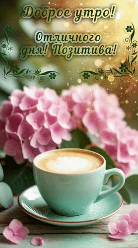 Анимированная открытка Доброе утро