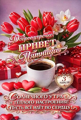 Открытка Пятница. Доброе утро!