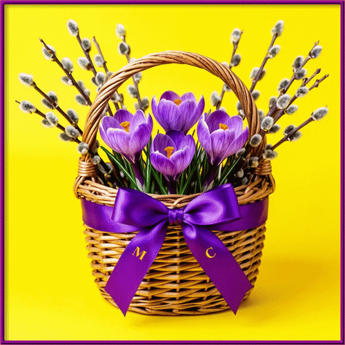 Анимированная открытка С Вербным воскресеньем!, (М. С.)