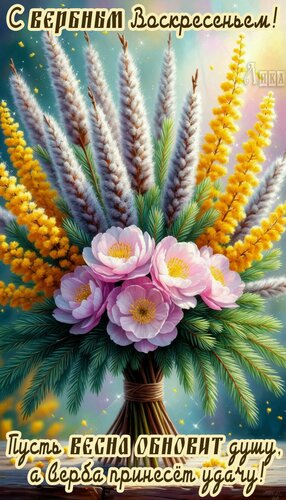 Открытка Вербное воскресенье