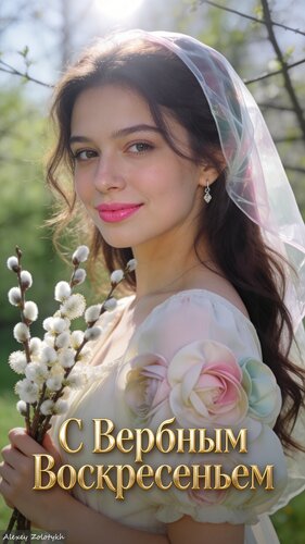 Открытка С праздником! С Вербным воскресеньем!