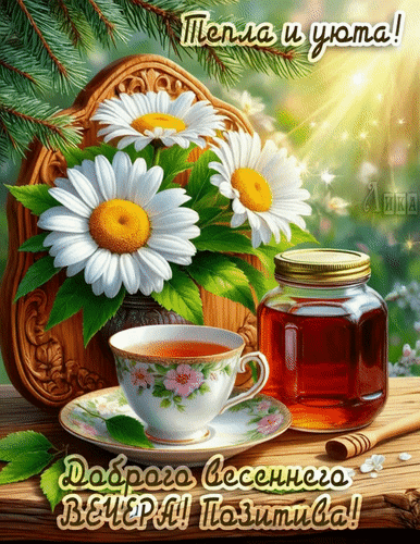 Анимированная открытка Добрый вечер