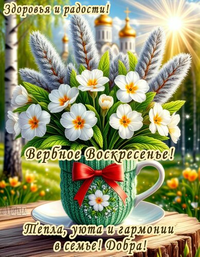 Открытка Вербное воскресенье