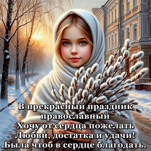 Открытка ВЕРБНОЕ ВОСКРЕСЕНЬЕ