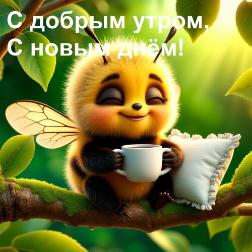 Открытка С добрым утром, С новым днём!