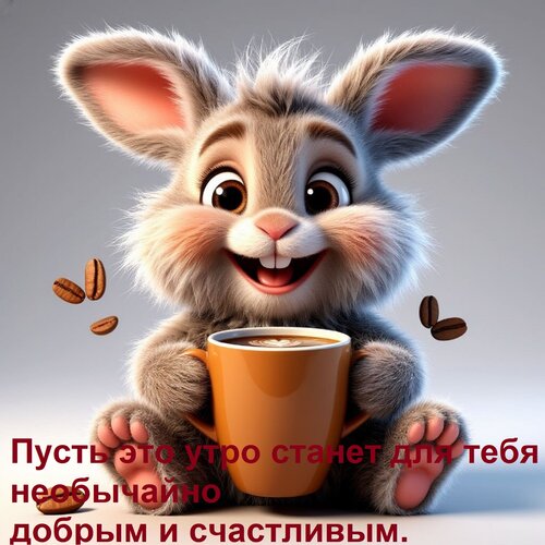 Открытка Пусть это утро станет для тебя необычайно добрым и счастливым.