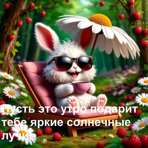 Открытка Пусть это утро подарит тебе яркие солнечные лучи!