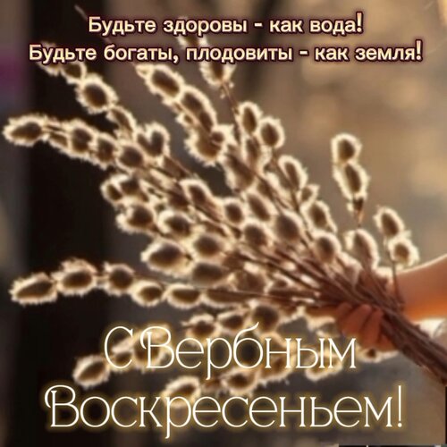 Открытка С Вербным воскресеньем!