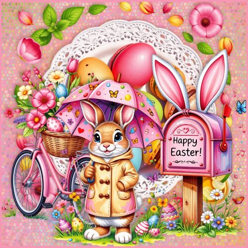 Открытка Счастливой пасхи(католическая)