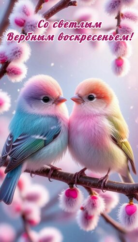 Открытка Со светлым вербным воскресеньем